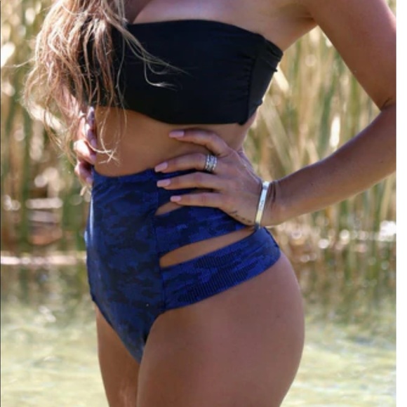 high waist slimming scrunch butt cheeky bottom bikini - Picture 1 of 7